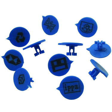 Rundes Siegel personalisiert (Blau - Schüttgut)